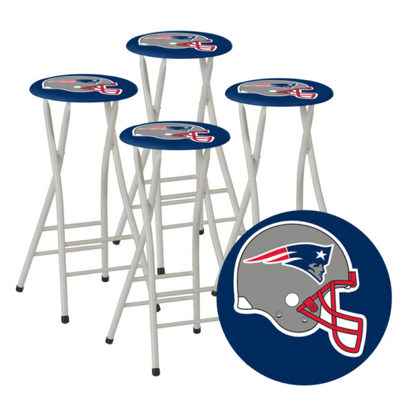 NEW ENGLAND PATRIOTS- 30" Padded Bar Stools - Set of (4) (Closeout)
