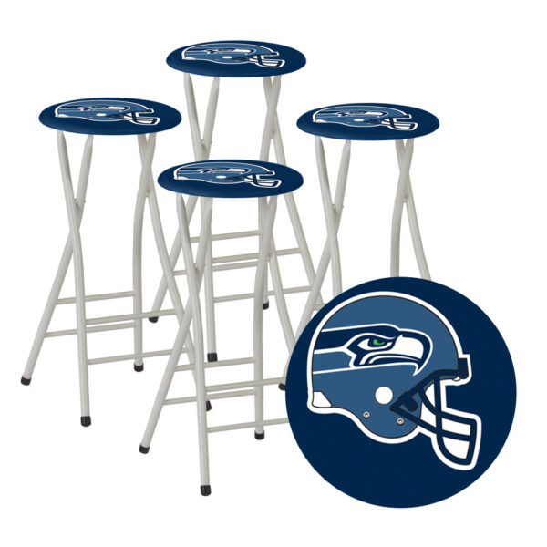 SEATTLE SEAHAWKS- 30" Padded Bar Stools - Set of (4) (Closeout)