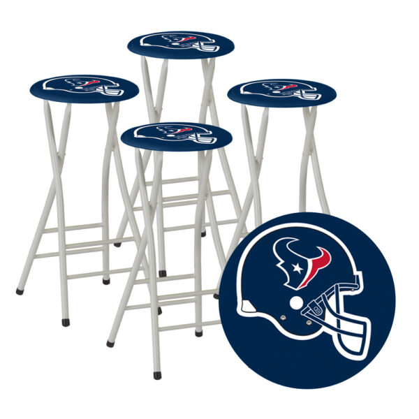 HOUSTON TEXANS- 30" Padded Bar Stools - Set of (4) (Closeout)
