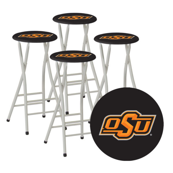 OKLAHOMA STATE- 30" Padded Bar Stools - Set of (4) (Closeout)