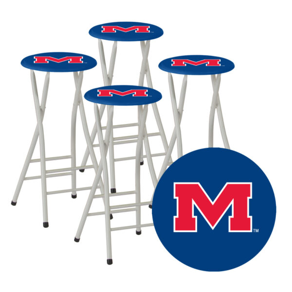OLE MISS- 30" Padded Bar Stools - Set of (4) (Closeout)