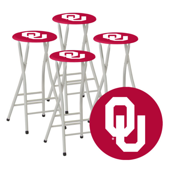 OKLAHOMA SOONERS- 30" Padded Bar Stools - Set of (4) (Closeout)