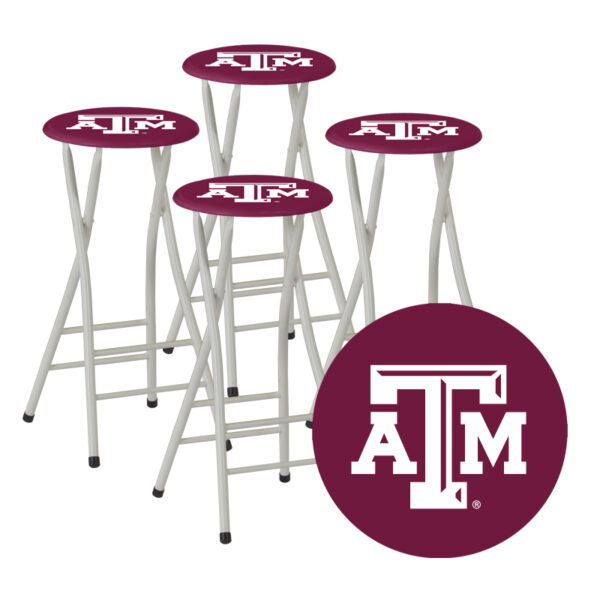 TEXAS A&M- 30" Padded Bar Stools - Set of (4) (Closeout)