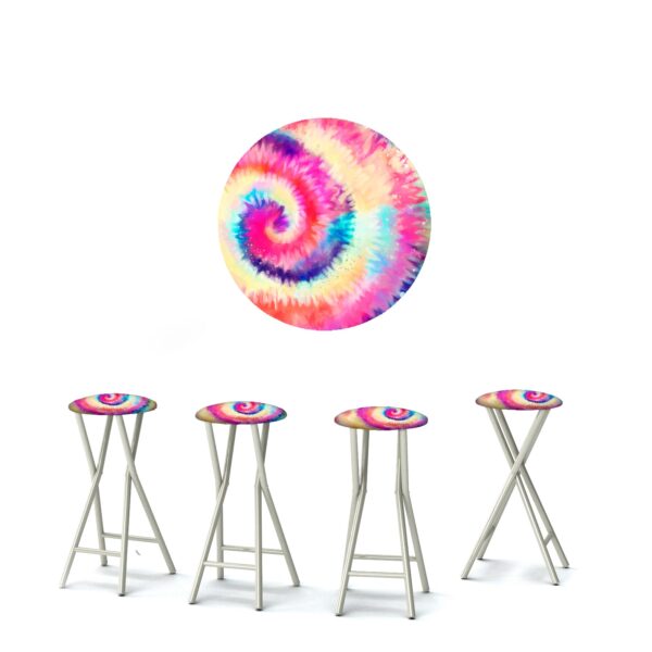 Tie Dye Unicorn Swirl - 30" Padded Bar Stools - Set of 4 (Closeout)