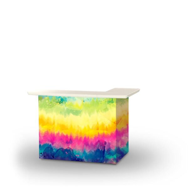 Tie Dye Rainbow - L-Shaped Portable Bar (Closeout)