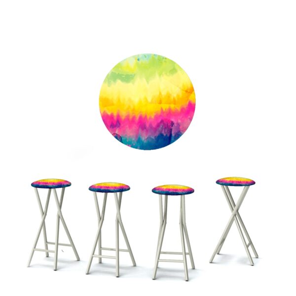 Tie Dye Rainbow - 30" Padded Bar Stools - Set of 4 (Closeout)