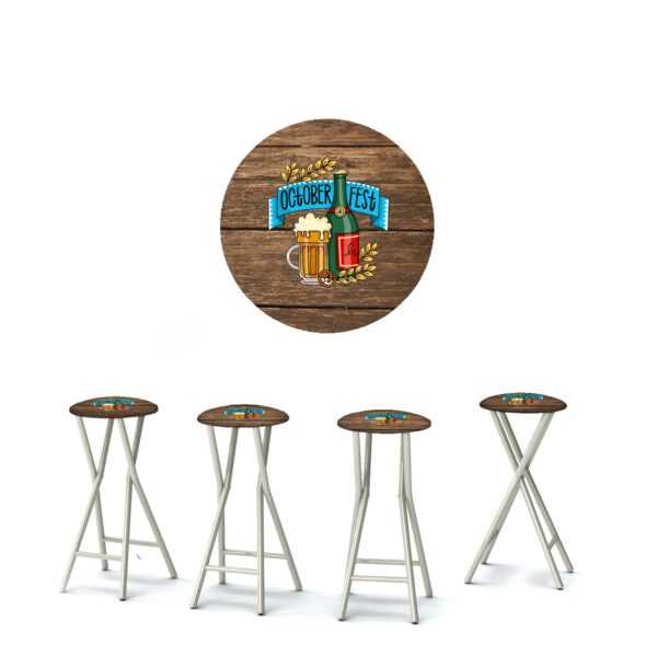 Oktoberfest - Wiesn - 30" Padded Bar Stools - Set of 4 (Closeout)
