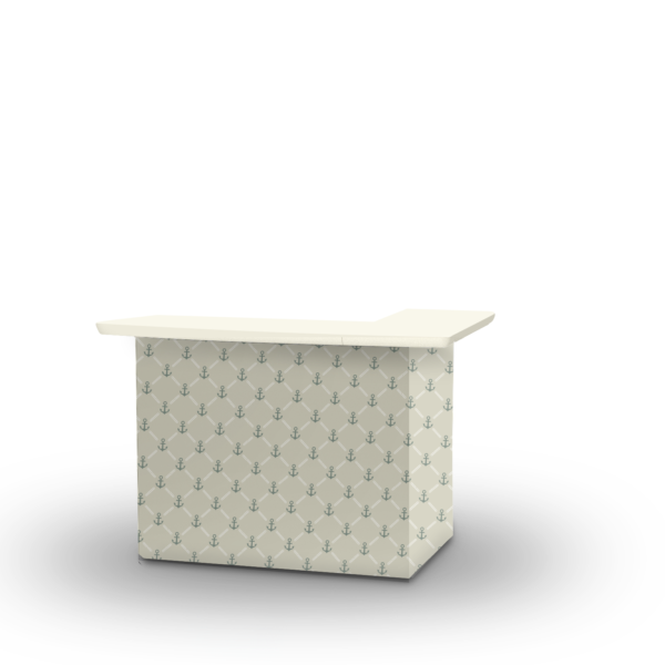 Anchors Away Grey/Grey - L-Shaped Portable Bar (Closeout)