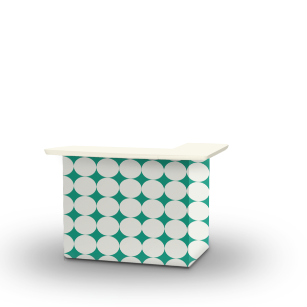 Diamonds & Dots - Teal/White - Large - L-Shaped Portable Bar (Closeout)