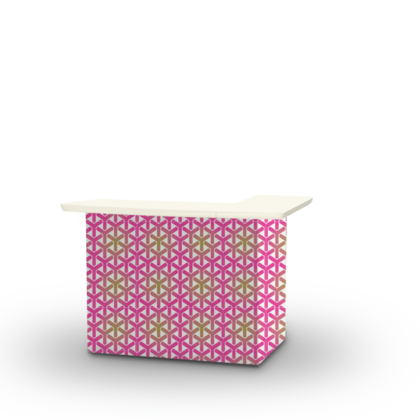 Stargazer - Pink/Gold/White - L-Shaped Portable Bar (Closeout)