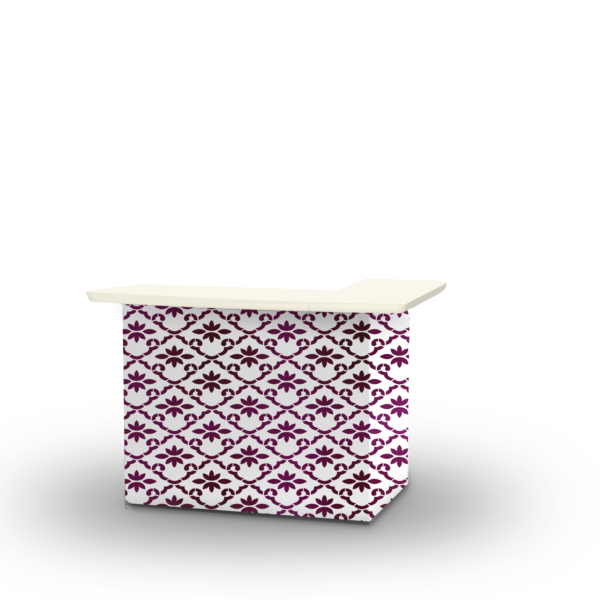 Garden Party - Magenta/White - L-Shaped Portable Bar (Closeout)