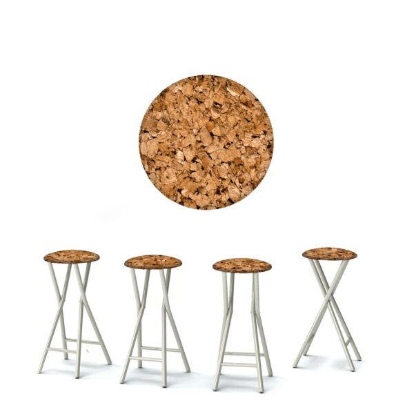 Cork Board Portable Pop-Up Bar - 30" Padded Bar Stools - Set of 4 (Closeout)