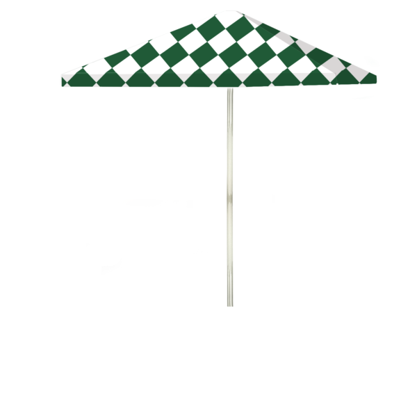 Take Me to the Races - White/Green - Square Umbrella (Closeout)