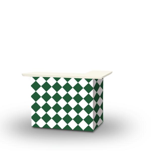 Take Me to the Races - White/Green - L-Shaped Portable Bar (Closeout)