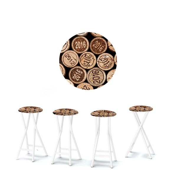 Cork it Portable Pop-Up Bar - 30" Padded Bar Stools - Set of 4 (Closeout)