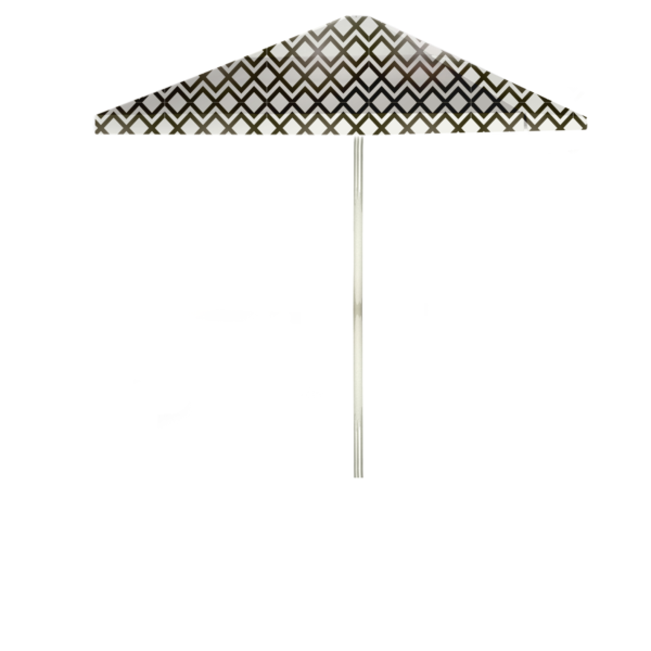Chevron Brass/White - Square Umbrella (Closeout)