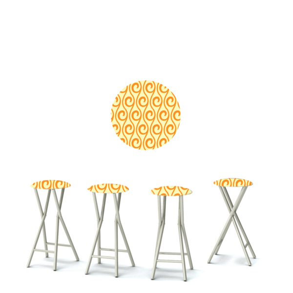 Summer Swirl - Toasted Sunshine - 30" Padded Bar Stools - Set of 4 (Closeout)