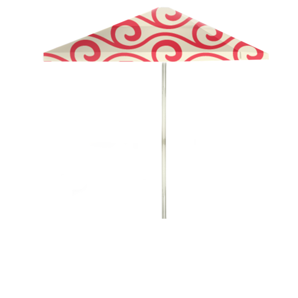 Waves - Coral Cream - Square Umbrella (Closeout)