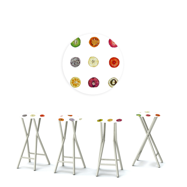 Yokibug Fruit - 30" Padded Bar Stools - Set of 4 (Closeout)