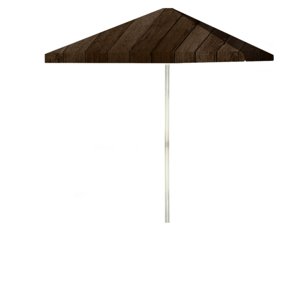 Dark Wood Portable Pop-Up Bar - Square Umbrella (Closeout)