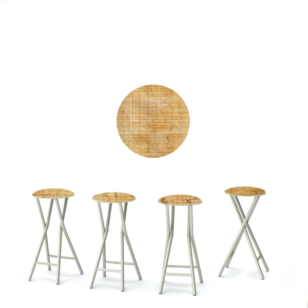 Particle Board Portable Pop-Up Bar - 30" Padded Bar Stools - Set of 4 (Closeout)