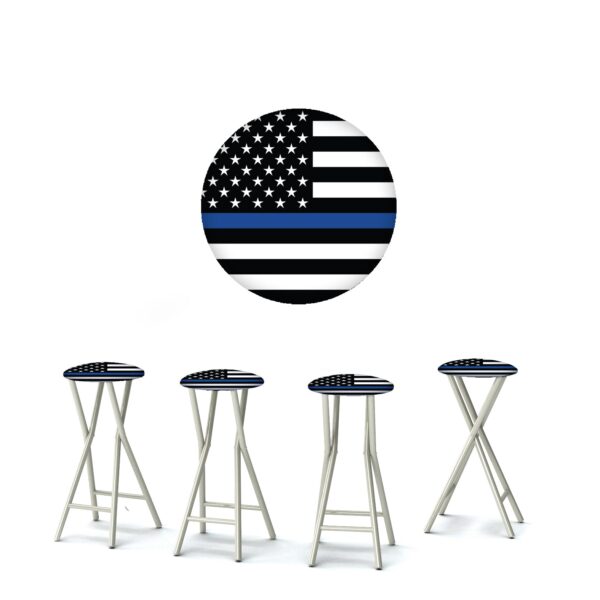 American for Police - 30" Padded Bar Stools - Set of 4 (Closeout)