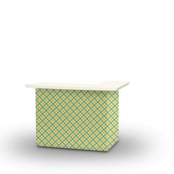 Caddy Plaid Citrus - L-Shaped Portable Bar (Closeout)