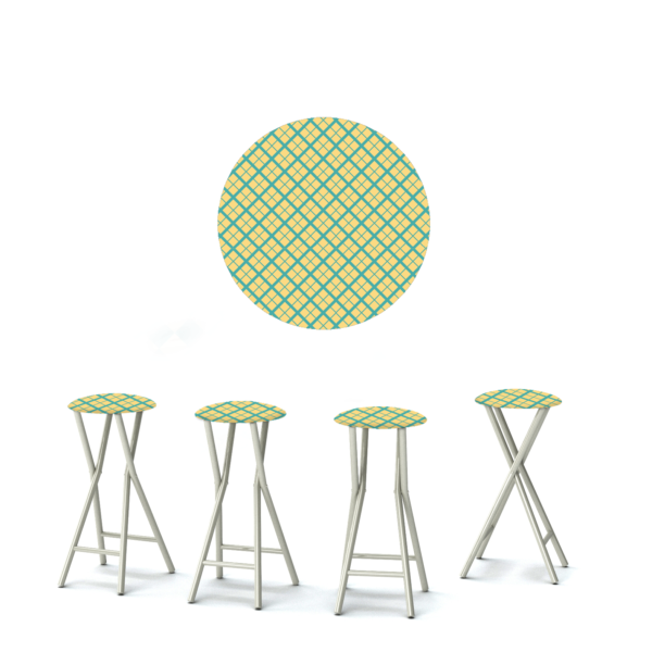 Caddy Plaid Citrus - 30" Padded Bar Stools - Set of 4 (Closeout)