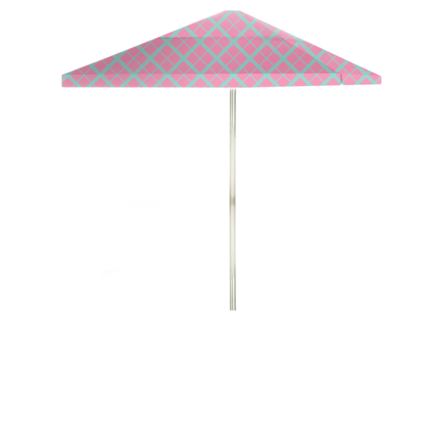 Caddy Plaid Teal Pink - Square Umbrella (Closeout)